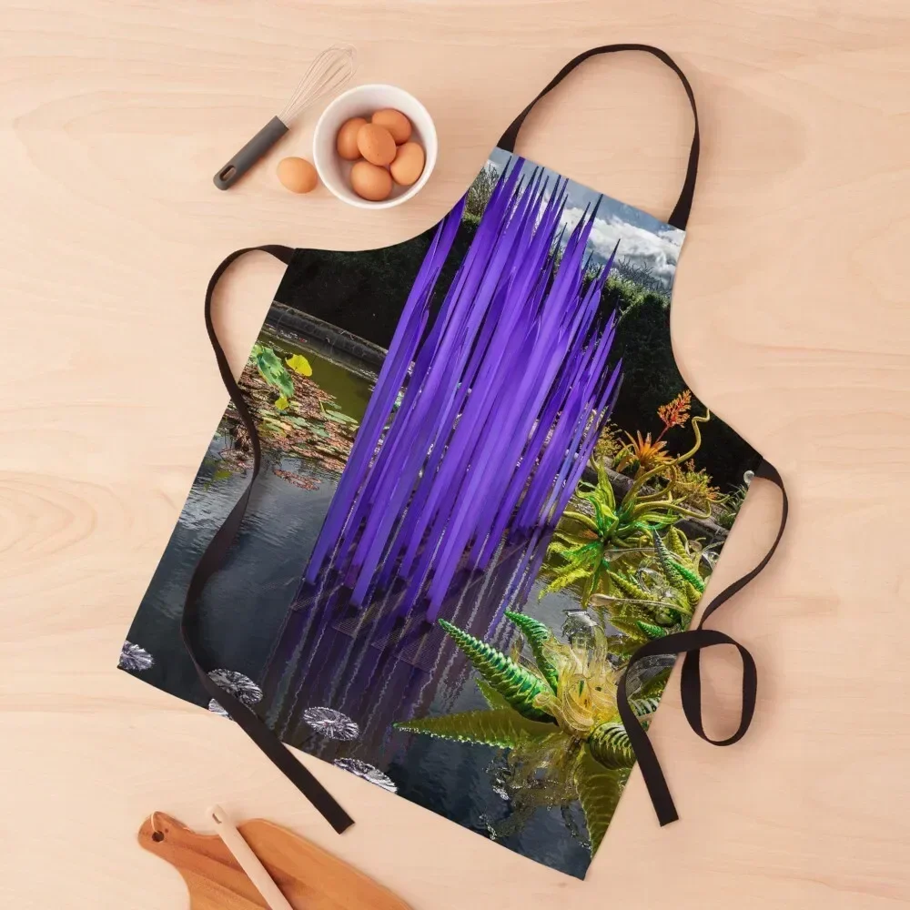 

Chihuly Garden Art at Biltmore Apron Kitchen Front for home useful pieces Ladies chef costume Apron