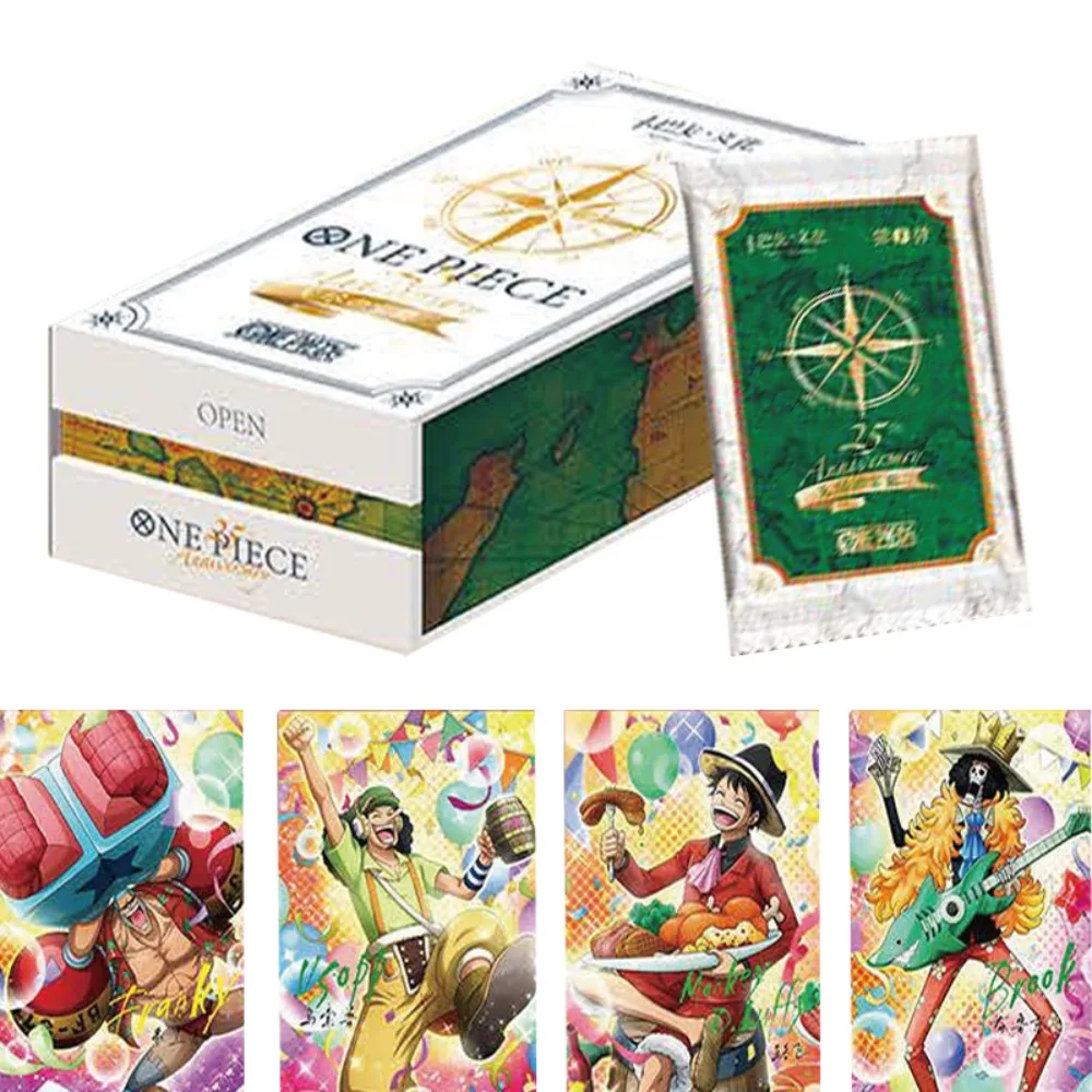 

One Piece Collection Cards 25th Anniversary Edition Luffy Shanks Roronoa Zoro Boa Hancock Christmas Birthday Gifts Game Toys