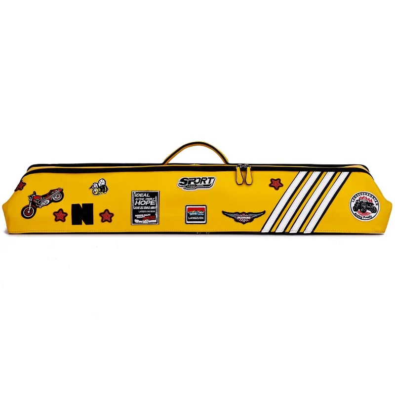 Billiard club bag, nine-ball big head stick bag, embroidered badge billiard club bag soft bag, fashionable jumping 1/2 equipment