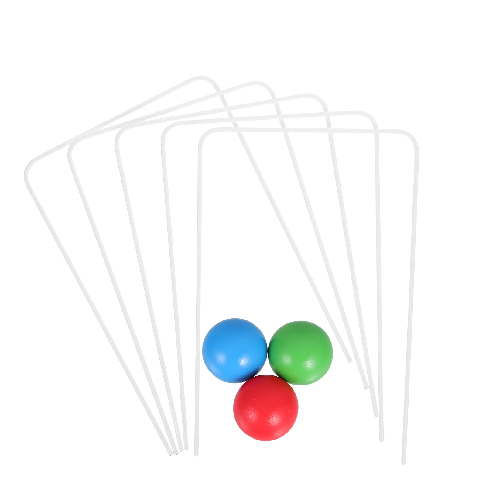 Jeu de boules de but pour enfants, pièces de rechange pour jeu de Croquet, piquets de pointes au sol, accessoires familiaux, jouets d'extérieur amusants en bois