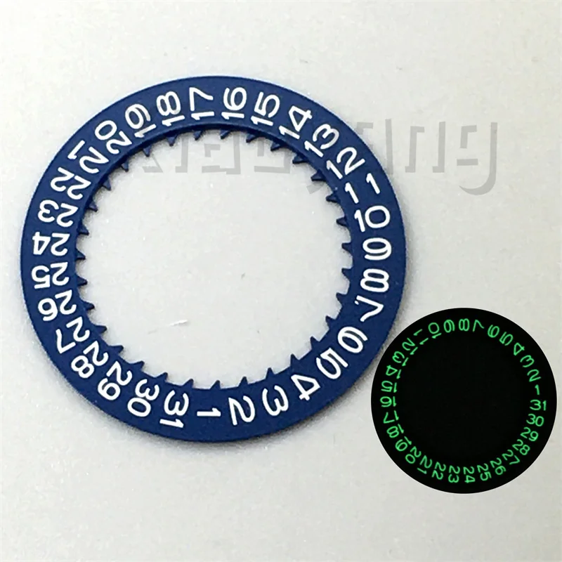 NH35 Luminous Watch Date Wheel Black White Green Blue Calendar Disc For NH34 NH35 Movements 3.0/3.8 Crown Modified Repair Tools