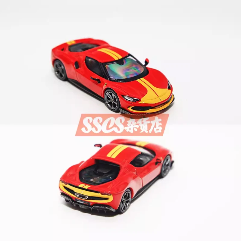 โมเดลรถเหล็กหล่อ 1:64 รุ่น 296GTB ของแท้ งานจำลองคลาสสิก ของตกแต่ง งานอดิเรก ของที่ระลึก ของขวัญ ของสะสม สำหรับตั้งโชว์