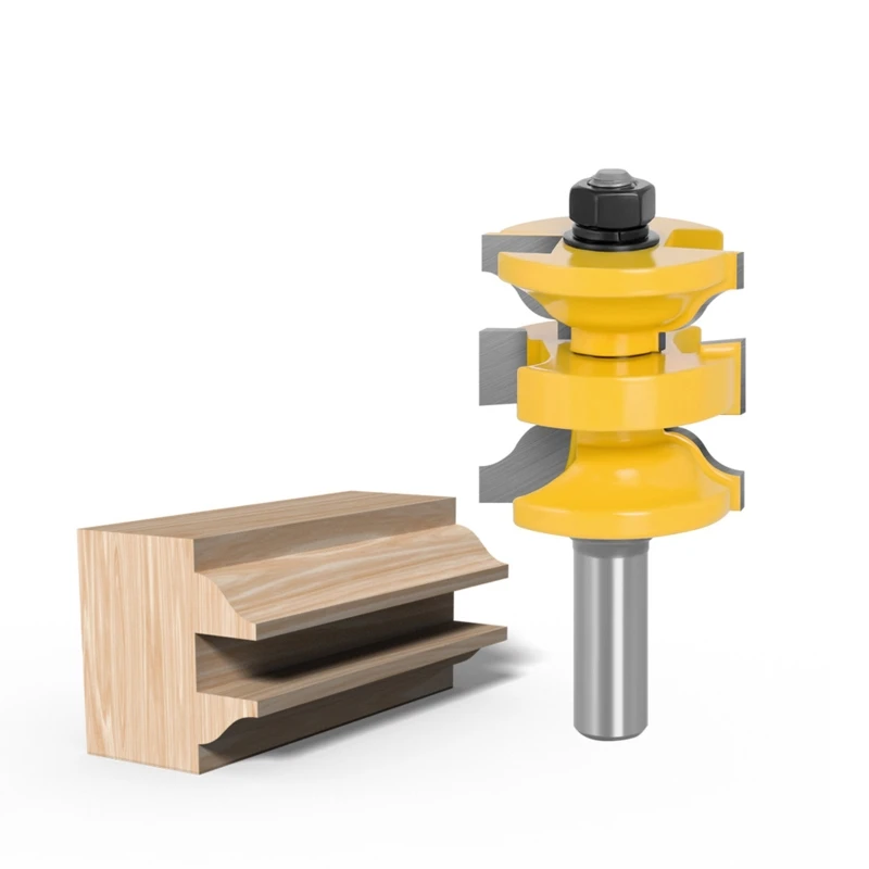 แบบพกพา 3x Router Bits แกะสลัก 12 มม.12.7 มม.คาร์ไบด์เครื่องตัดสำหรับประตู Ogee
