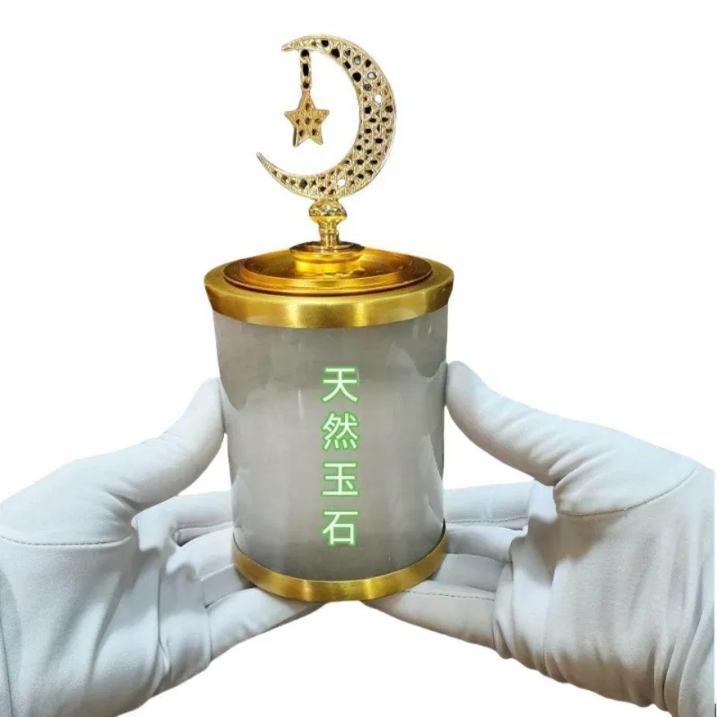 Pet funeral supplies nature jade sealed jar dog urn, storage tank marble