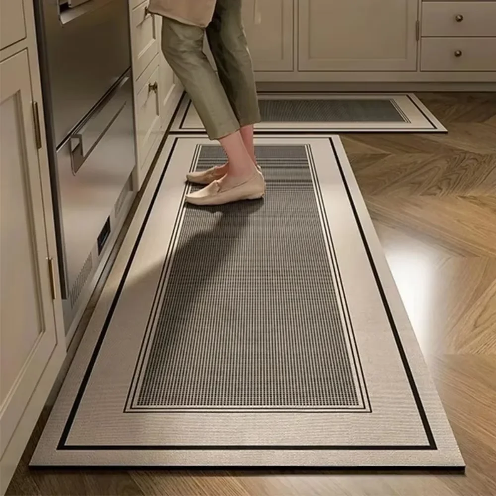 VIKAM Simple Kitchen Floor Mat, Home Water-Absorbing And Oil-Absorbing Anti-Slip Foot Mat Diatomite Carpet Home Decoration