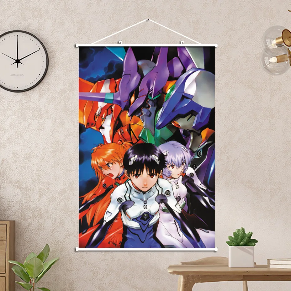 30X45cm Neon Genesis Evangelion Anime Girl Figures Poster Good Quality Prints And Posters Vintage Room Bar Cafe Decor Home Decor