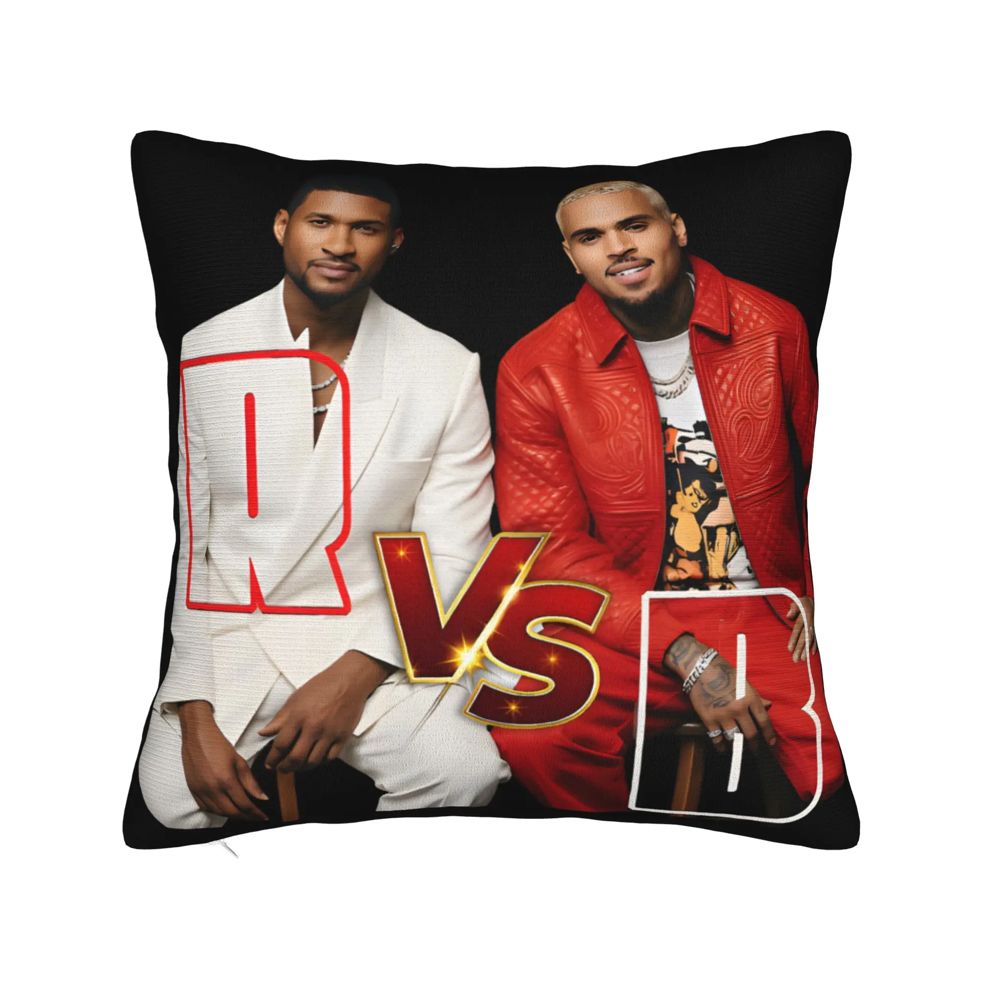 Chris Brown And Usher The Rb Tour Pillow Case  Raymond And Brown Graphic Pillow Cover Funny Pillowcases For Sofa Home Decor
