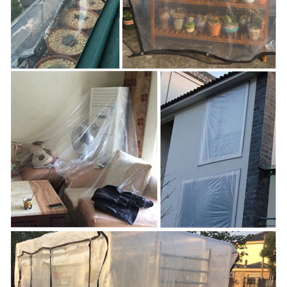 Tienda impermeable, tienda transparente, ojales antioxidantes, lona de PVC transparente, esquinas plegables con bordes reforzados