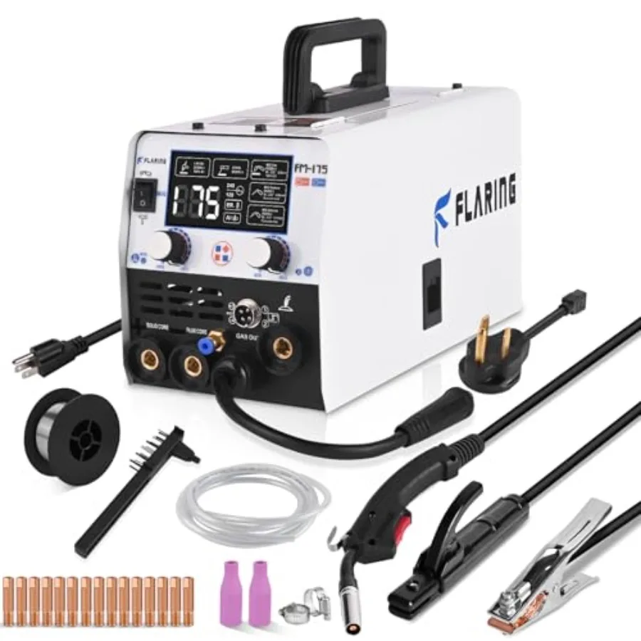 175amp MIG Welder 5 IN 1 Dual Voltage 120V 240V Welding Machine with Spool Gun for Metal Fabrication Automotive Repair