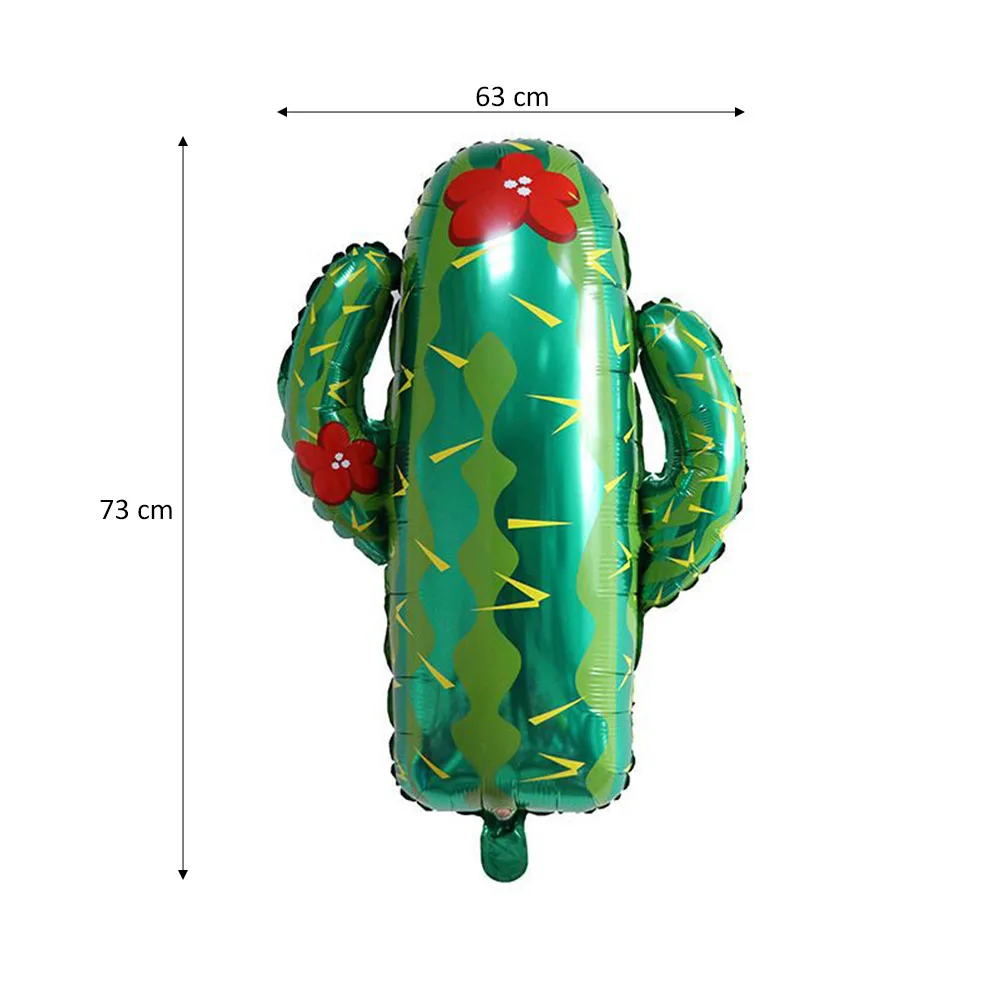 

4Pcs Aluminum Foil Party Balloons Cactus Design Easy Inflate Photo Background Hawaii Decor Party Balloons Hawaii Balloon