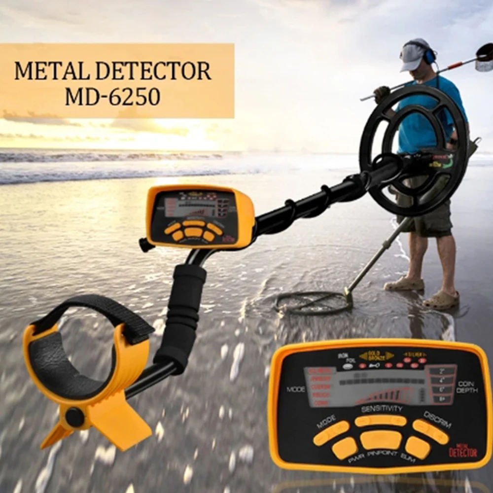 MD6250 Professional Metal Detector High Performance Underground Metal Detector Hunter Underwater Detect Jewelry Coins All Metal