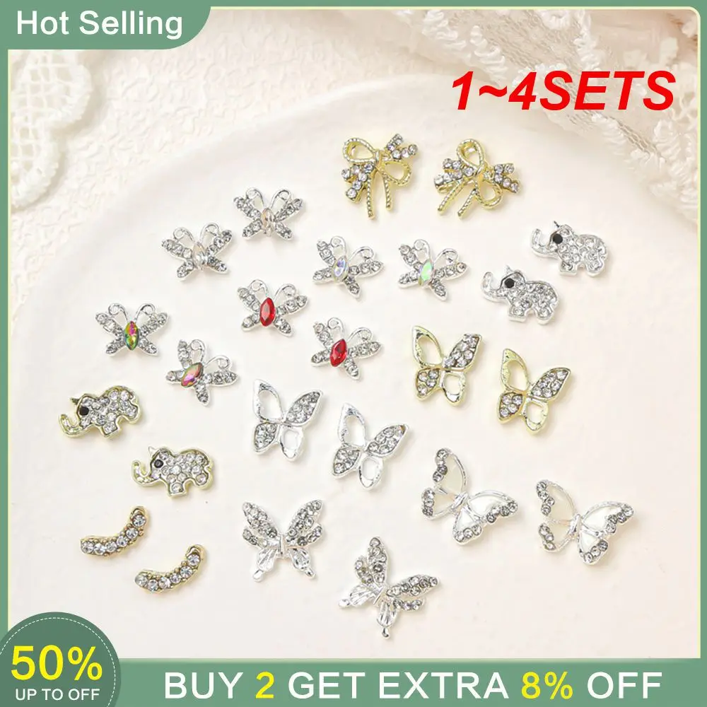 1~4SETS Nail Enhancement Stickers Realizing Atmosphere Mixed Sizes Little Bear Nail Decoration Rhinestones/decorations