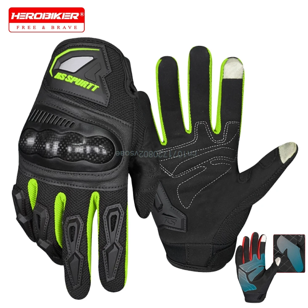 

Летние дышащие мотоциклетные перчатки с полными пальцами, защита от падений, износостойкие, для гонок, дышащие, противоскользящие, для езды на мотоцикле