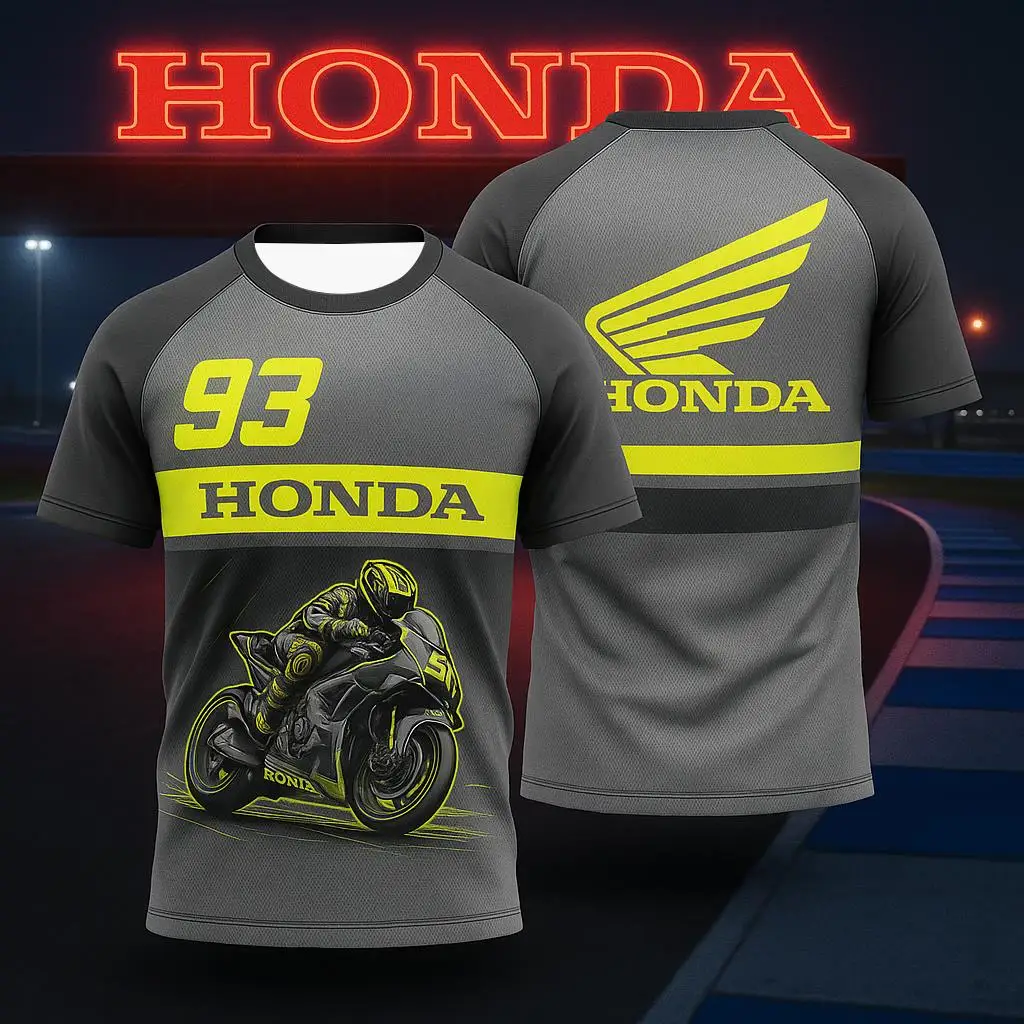 

Мужская гоночная футболка Honda, легкая дышащая майка для верховой езды, быстросохнущая, впитывающая пот, спортивная одежда с короткими рукавами на лето