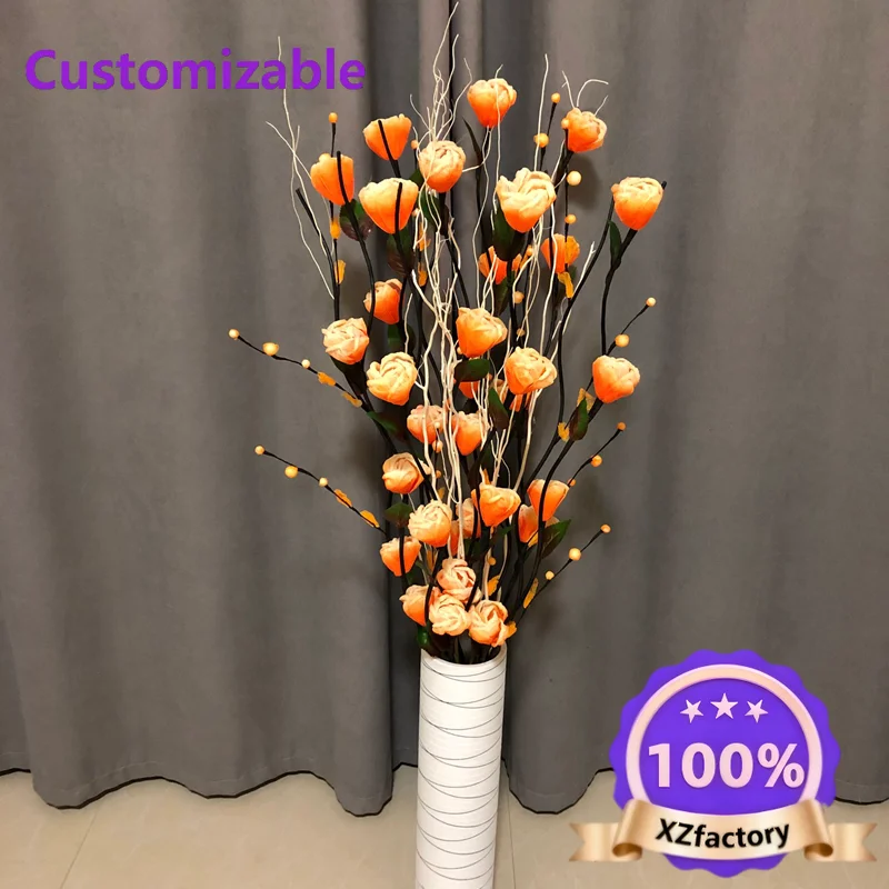 Directo de Fábrica 2026: Juego de Jarrones QZT de Alta Calidad para Decoración de Interiores con Flores Secas de Rosas, Florales, para Suelo, para Sala de Estar