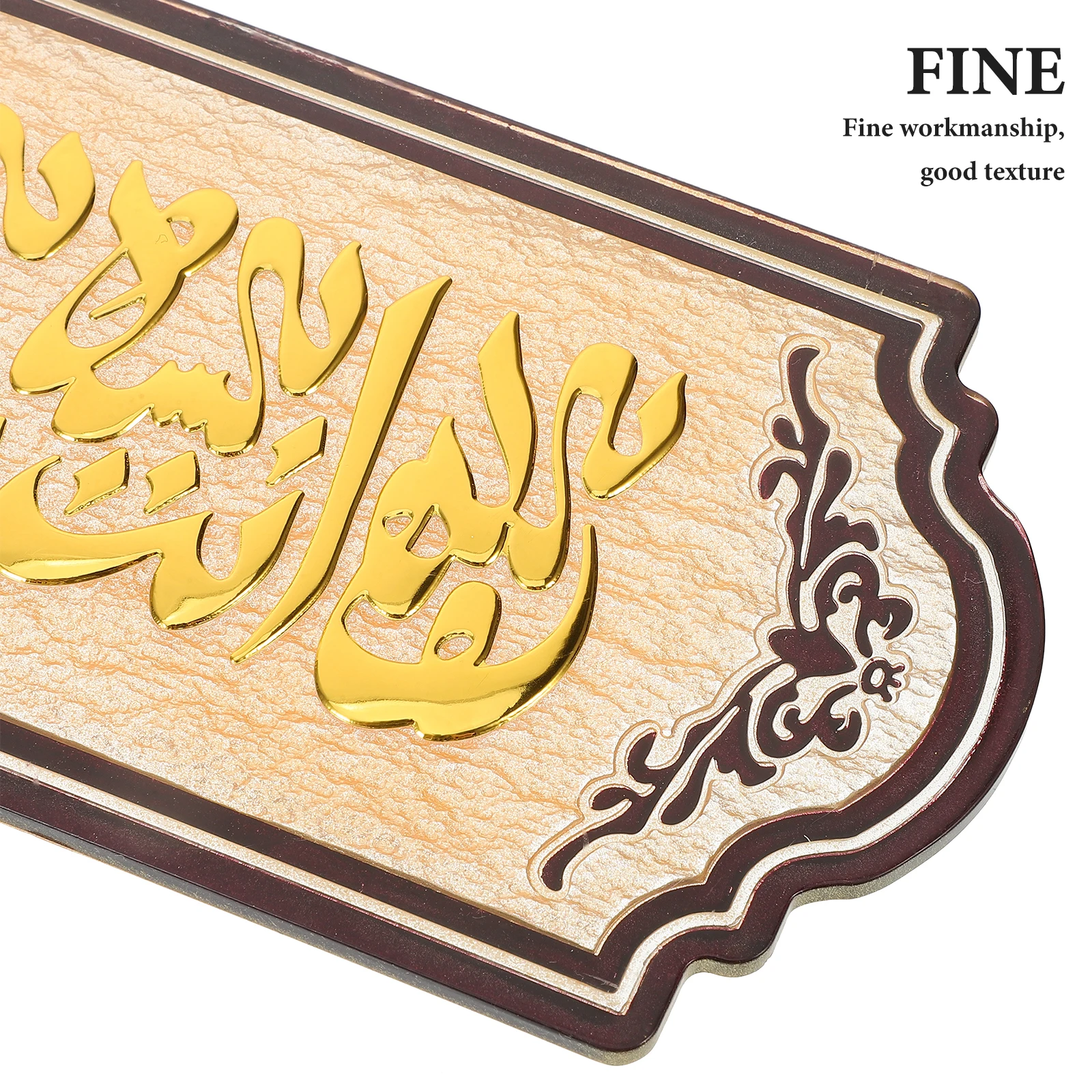

Middle East Arabic Doorplate Embossed Acrylic Gold Decorative House Sign Sturdy Lightweight Party Holiday Door Sign Board