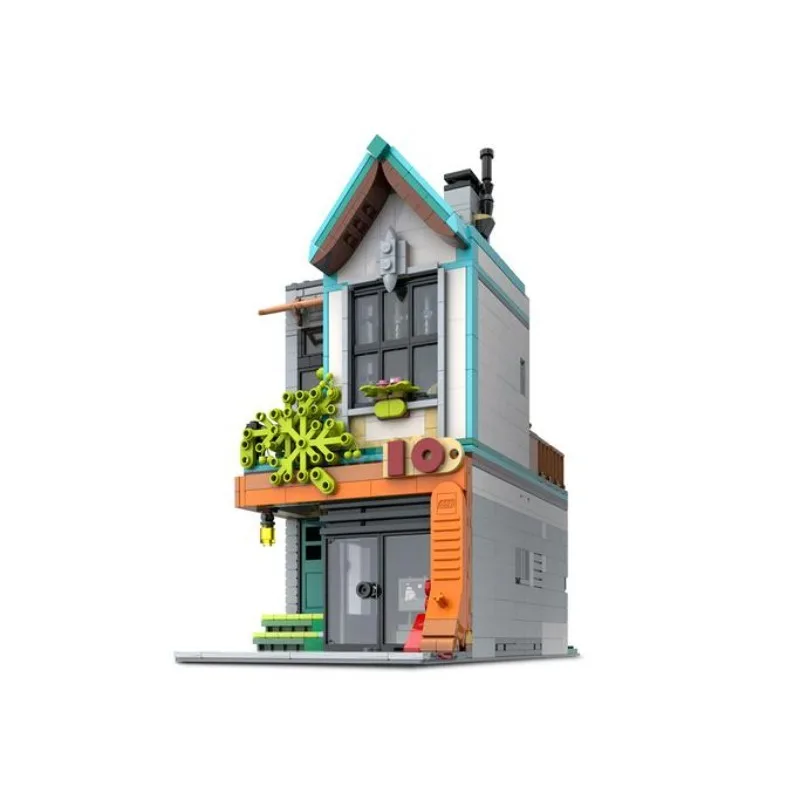 Moc City House Creator 3in 1 도시 건축 모듈러 하우스 10 호 빌딩 블록, 어린이용 DIY 장난감 선물 블록, 1676 개