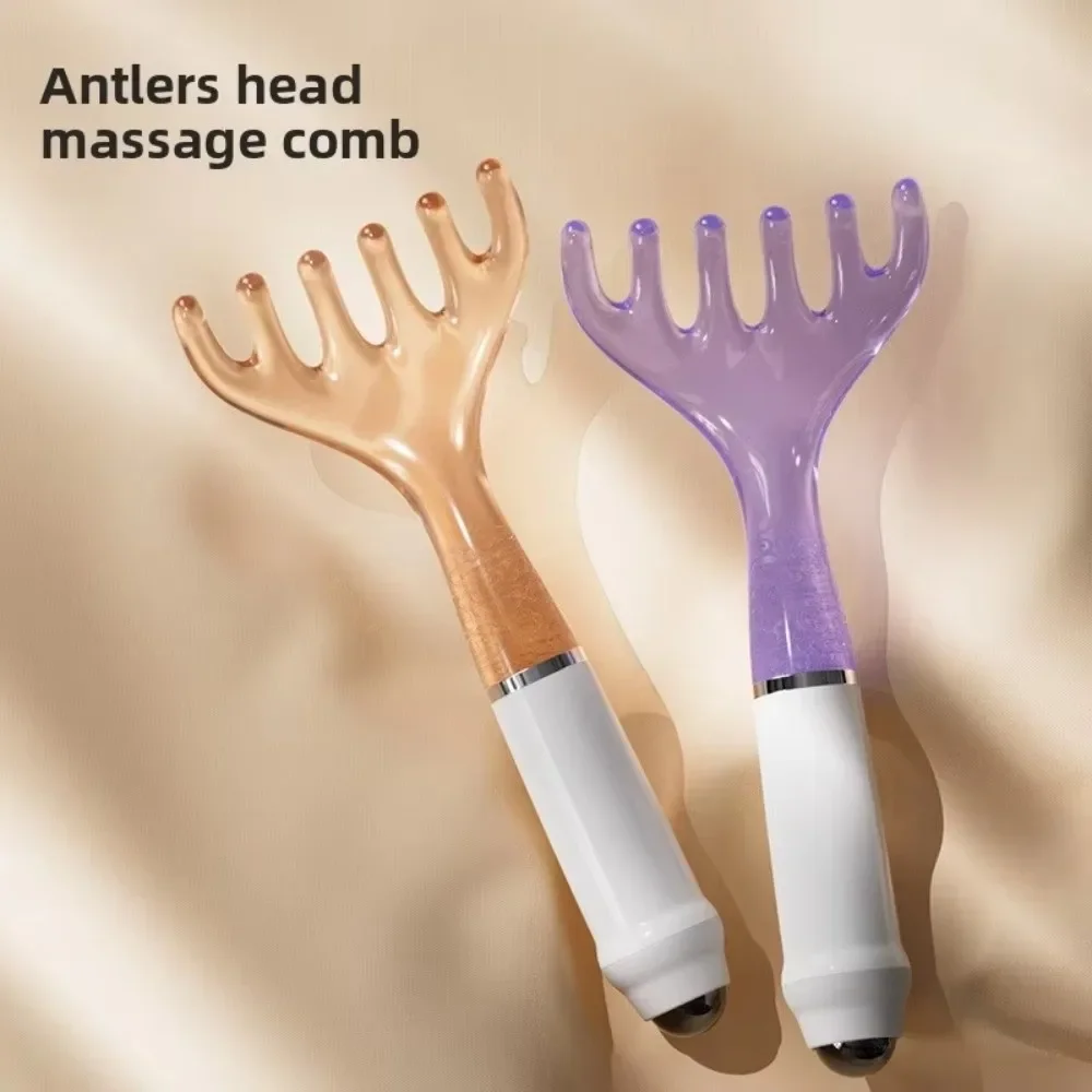 

Six-Claw Head Meridian Massage Comb Anti-static Wide Tooth Long Handle Comb Handheld Massage Gua Sha Tools