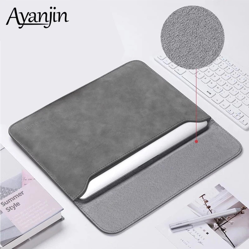 Laptop Bag Sleeve For Carcasa Macbook Pro Case  Air 13 15.3 M1 M2 14 16 2023 Coque Mac Book Air 13.6 M2 2022 Pouce PU Cases 15