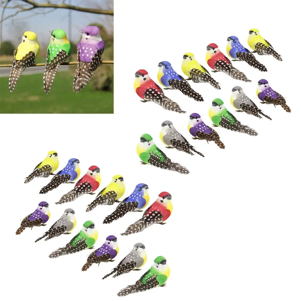 

Имитация фигурки животного птица реалистичное перо садовая статуя миниатюрный пейзажный орнамент для украшения патио