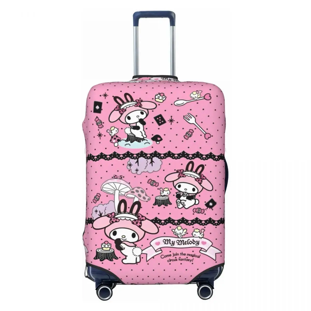 My Melody Sanrio Anime Suitcase Cover Cute Y2K Manga Holiday Business Practical Luggage Case Protector