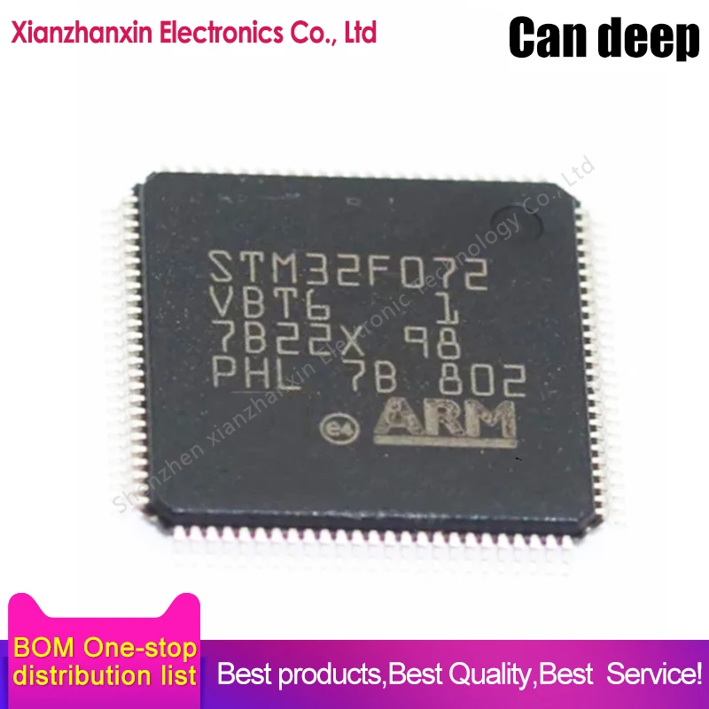 1pcs/lot STM32F072VBT6  STM32F072 072VBT6 LQFP100  micro controller