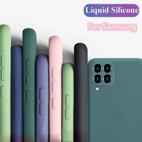 For Samsung Galaxy A12 Case Cover for Samsung Galaxy A22s 5G A03s A22 A32 4G A52 M12 M22 M32 M52 Phone Shell Liquid Silicon Case