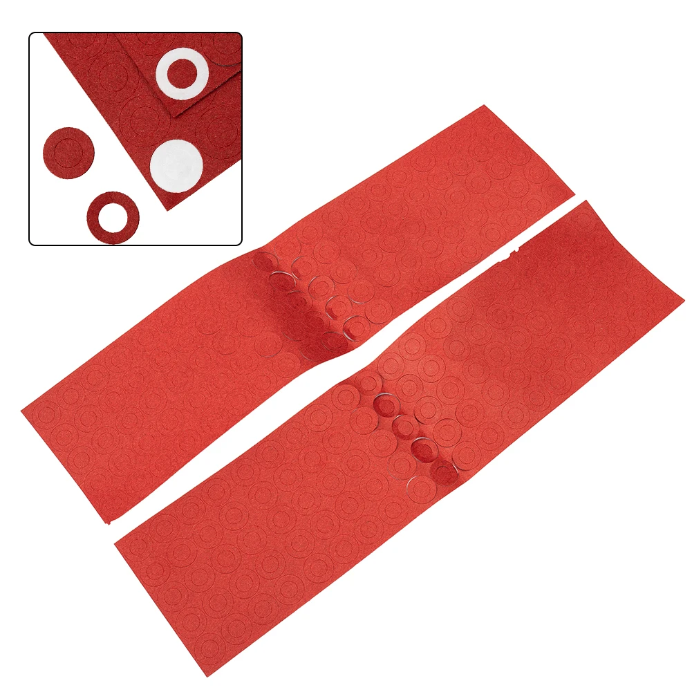 Express Paper Rings Battery Insulators Paper 0.24mm Thickness 10mm 10mm Inner 200Pcs Hollow Insulating Red Wood+cotton