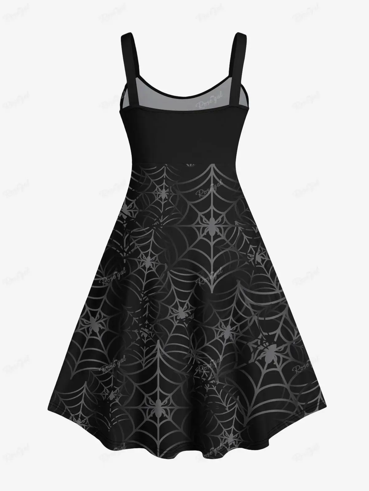 Plus Size Halloween Spider Web Grommets Print Dress New XS-6X Full Size 3D Graphic Dresses Women Daily,Vacation Can Wear