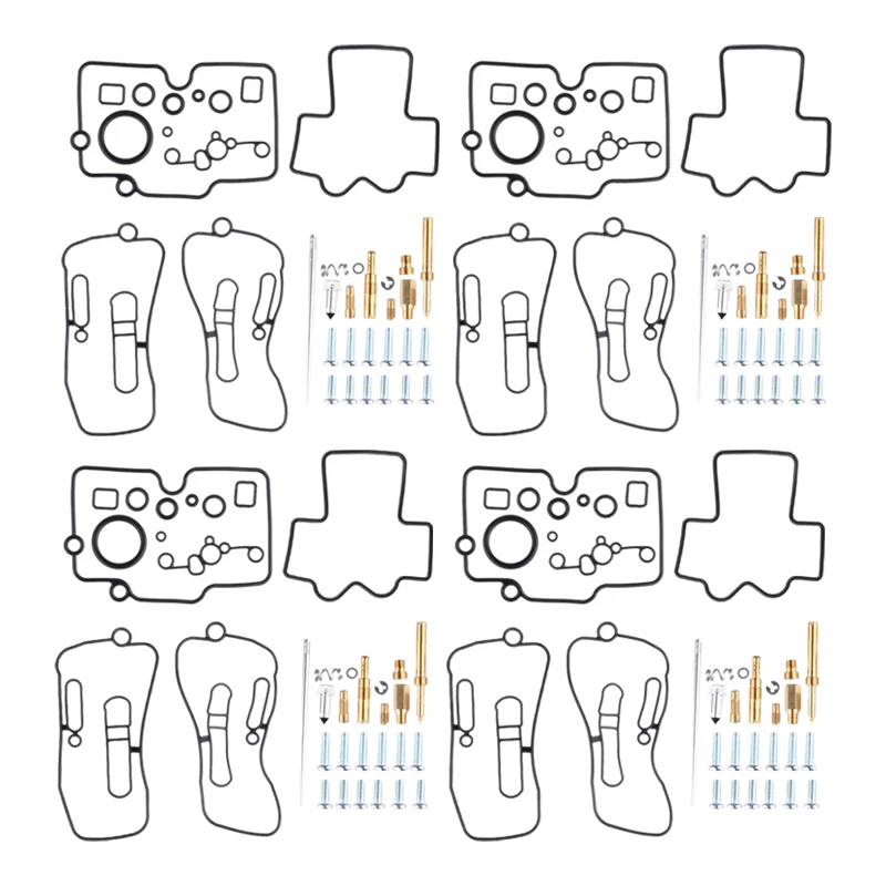 

4 Sets Motorcycle Carburetor Carb Repair Rebuild Kit Gasket Fit for Yamaha YFZ450 2009 2008 2007 2006 2005 2004