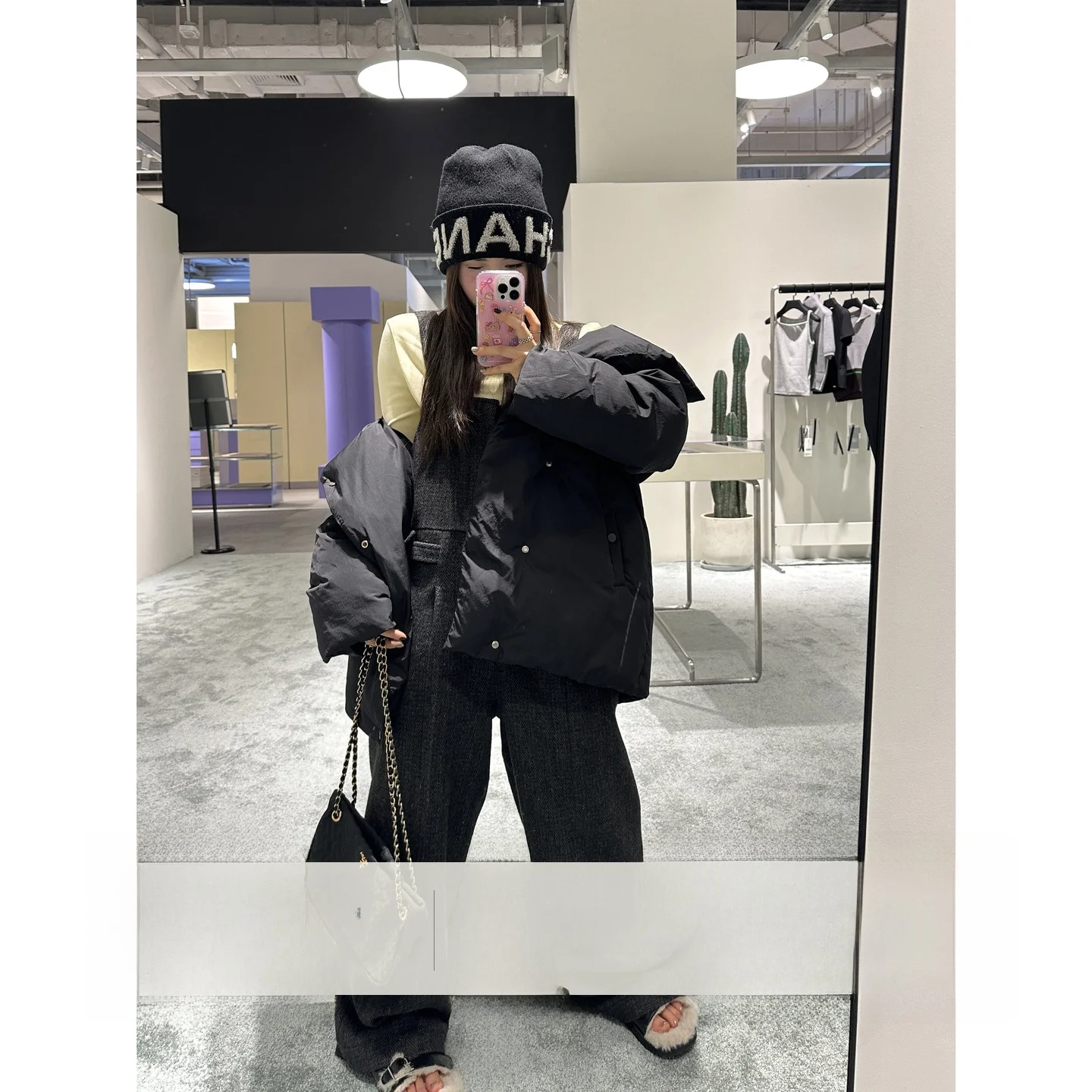 

Брюки из твида с высокой талией и прямым кроем, с оригинальным дизайном от владельца, повседневные брюки для женщин