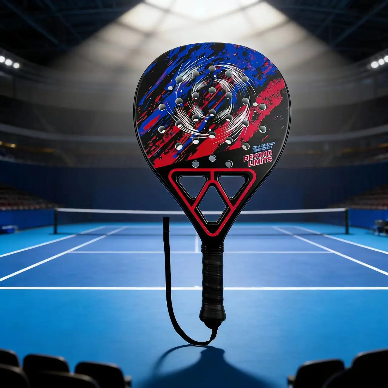 

Padel Racket - ABS Surface & EVA Foam Core, Beach Tennis Paddles with 2 Balls & Carry Bag - Outdoor, Sand, Backyard, Po