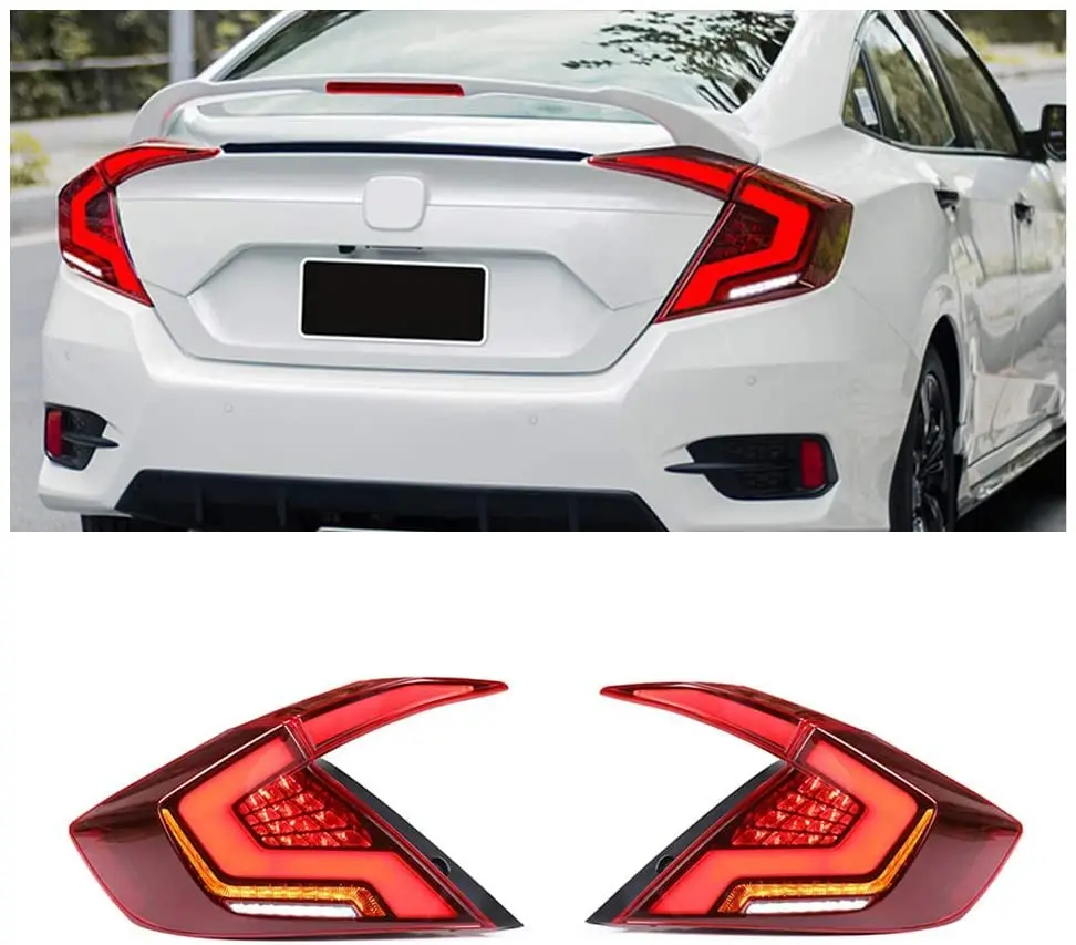 

Rear Driving Light + Brake + Reverse + Dynamic Turn Signal Light Car LED Taillight For Honda Civic Sedan 2016 - 2020