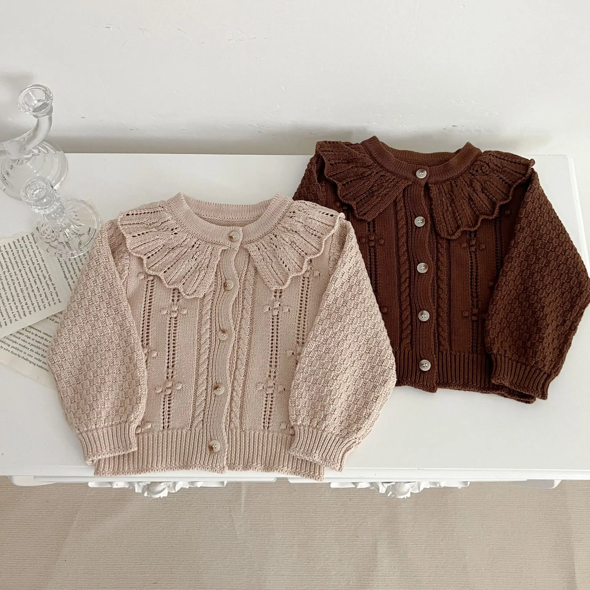 Primavera e autunno ragazzi e ragazze Cardigan lavorato a maglia soprabito Versatile Top Shirt bambini moda abbigliamento per bambini