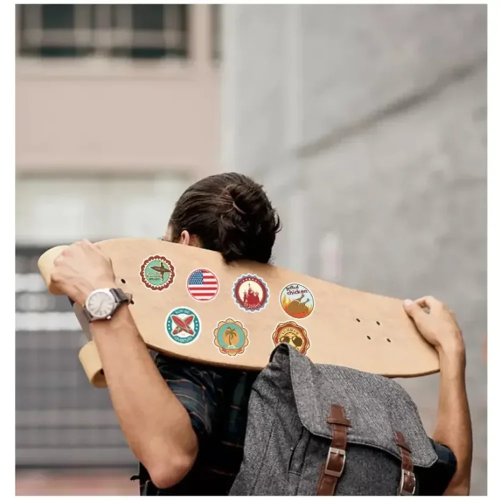 100 pièces mixte voyage Graffiti autocollants moto téléphone bagages téléphone guitare réfrigérateur ordinateur portable PVC étanche bricolage Cool autocollants