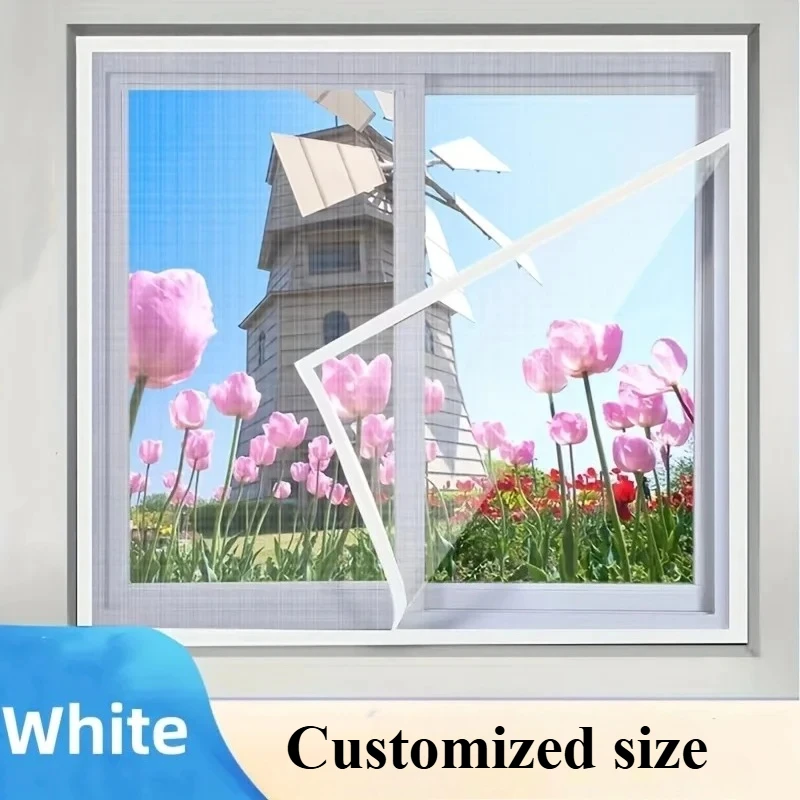 

Customizable Size Window Screen Mesh Detachable Can washable Window Mosquito Net Anti Insect Air Tulle Invisible Bug Protection