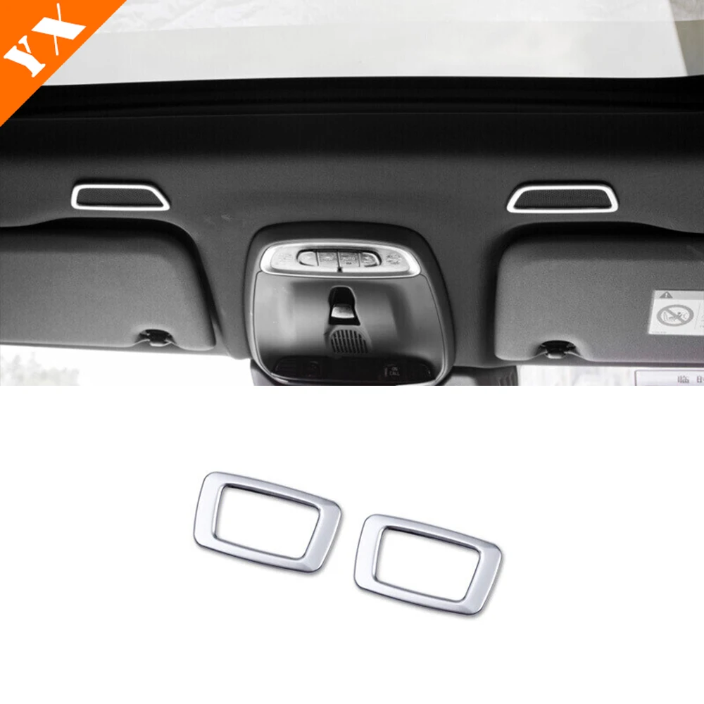 Full Set Stainless Silver Interior Accessories Car Window Center Console Air Conditioner Vent Cover For Volvo XC60 2017-2022