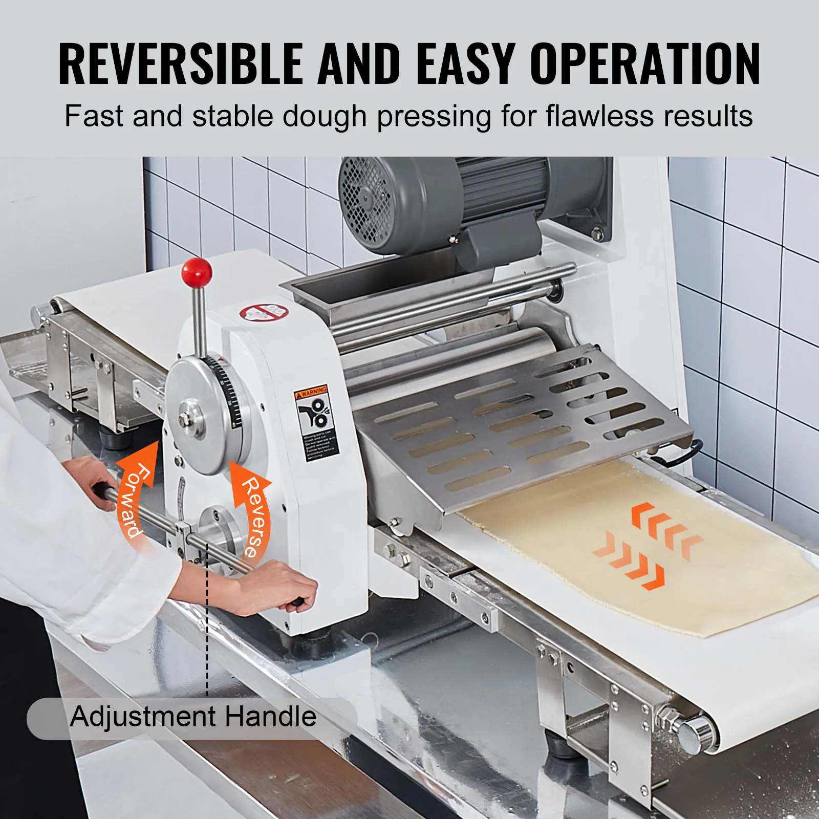 VEVOR 15.7 นิ้ว 19.7 นิ้ว Commercial Dough Sheeter เครื่อง REVERSIBLE พัฟ Pastry Sheeter และ Fondant Roller สําหรับเบเกอรี่ขนมอบ