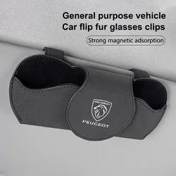 Car Sun Visor Storage Organizer Sun Glasses Holder Accessorie For Peugeot 2008 3008 307 308 206 207 208 407 508 5008 106 107