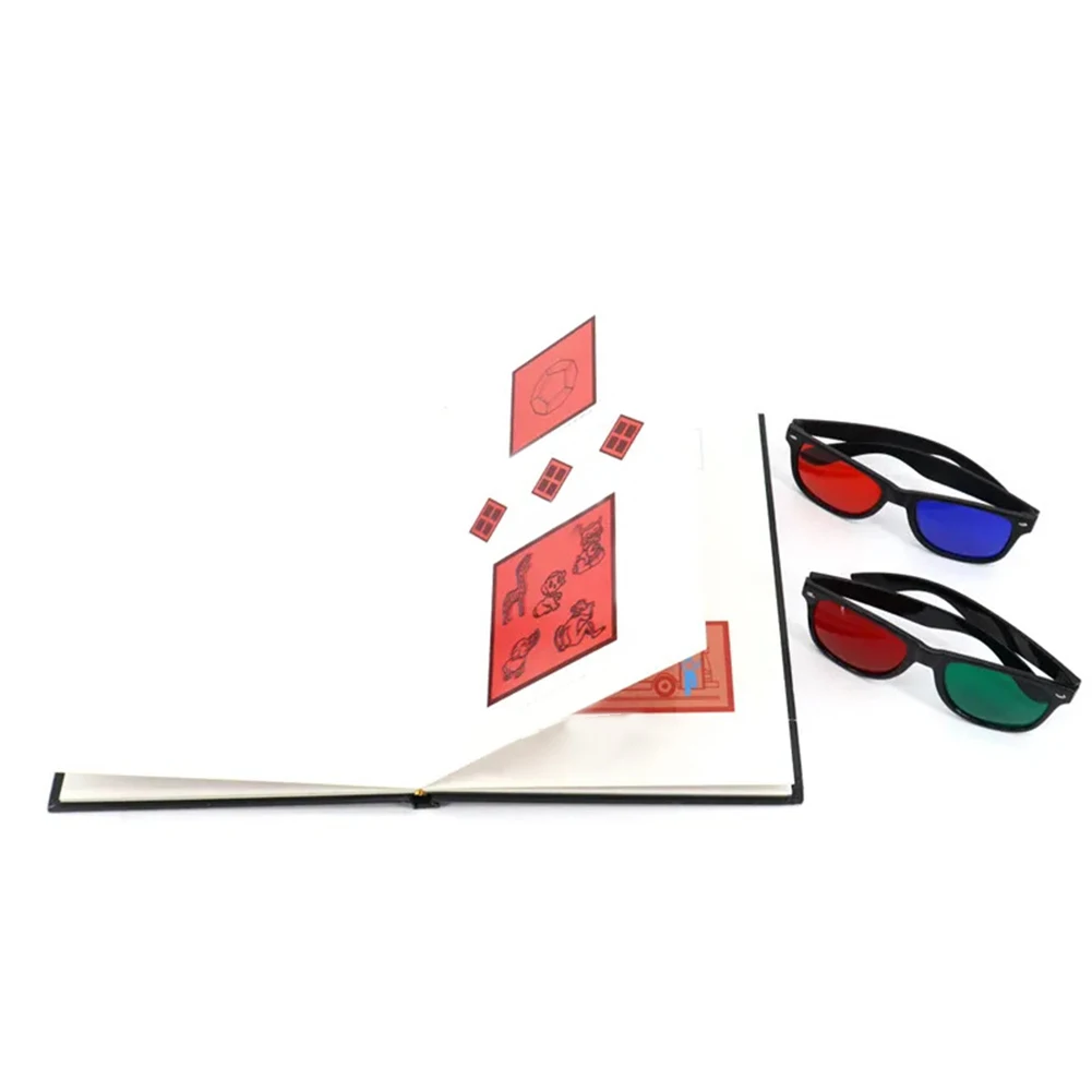 Stereogram Vision Test Chart for Astigmatism and Color Vision Tests Including 2 Pairs of Glasses for Enhanced Accuracy