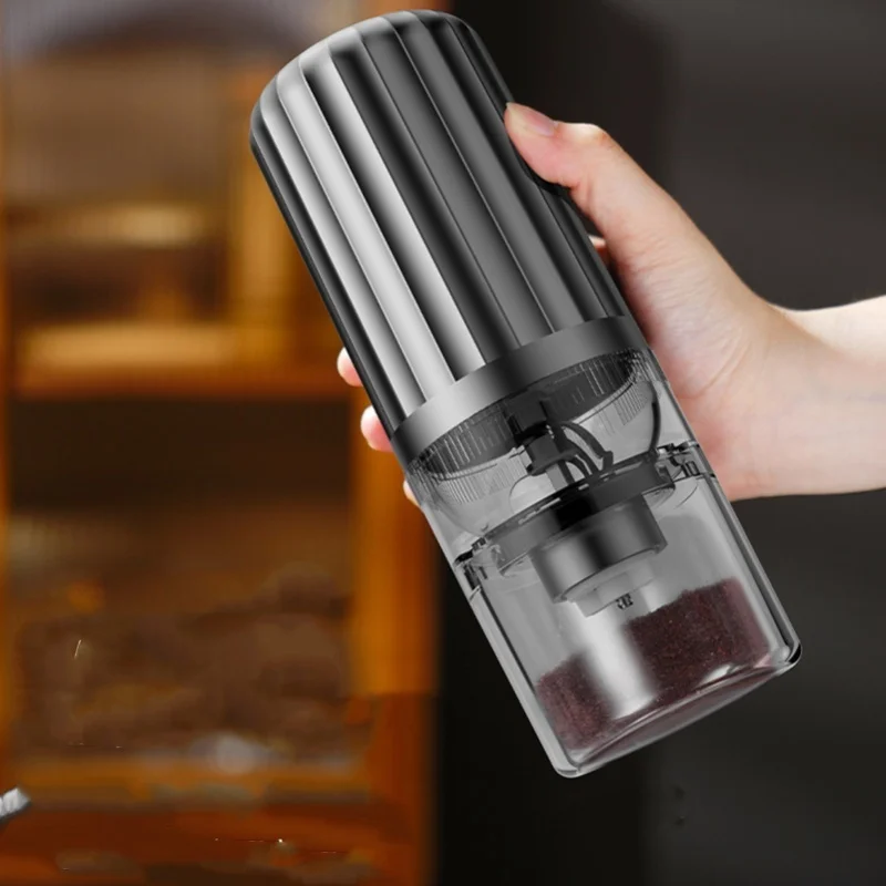 

Электрическая кофемолка One Touch, автоматическая беспроводная портативная бесшумная кофемолка для домашнего использования, черная