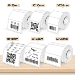 感熱印刷用ラベル,m110,m220,m200,e210,50x80mm, 50x30mm, 50x50mm, 40x30mm, 30x20mmと互換性があります