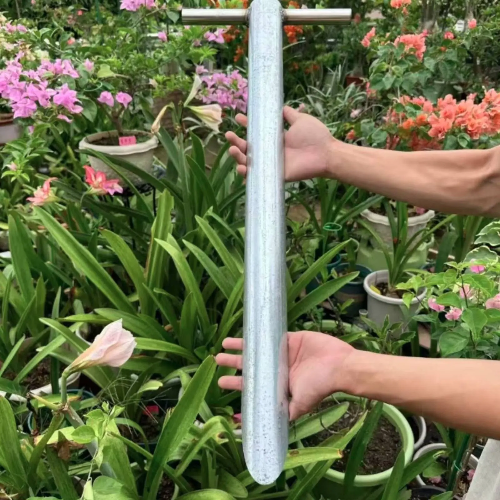 Manual Planting Auger Efficient Digging Manual Soil Digger Handheld Soil Sampler Sturdy-Duty Farming Equipment for Farm, Orchard