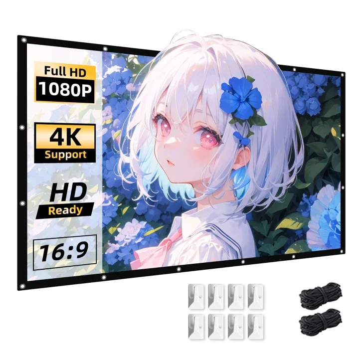 

Экран видеопроектора Salange, 100/120/150 дюйма, портативный, складной, для домашнего кинотеатра