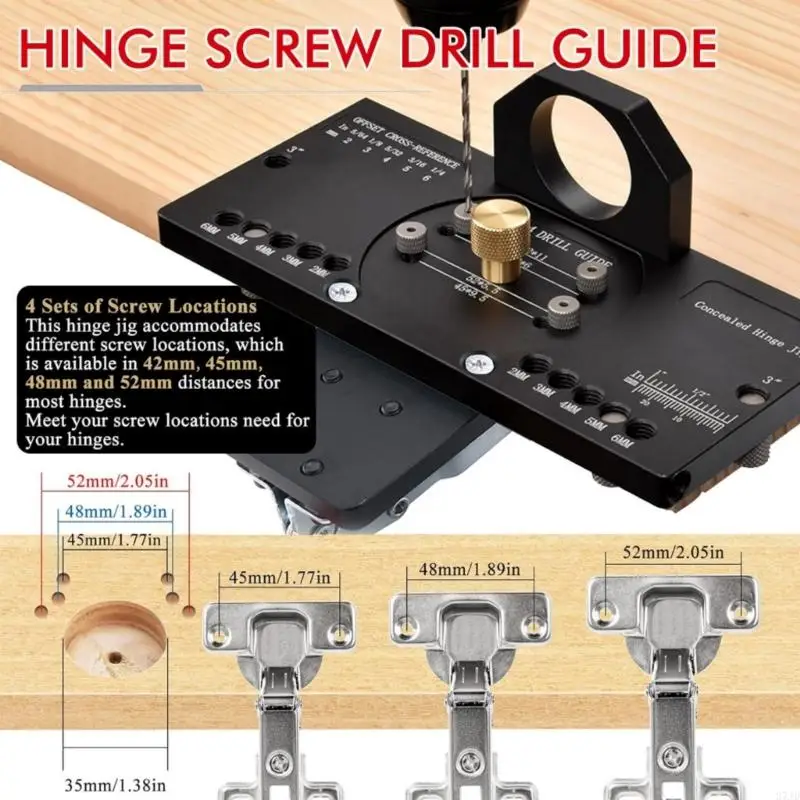 Professional Hinge Drilling Template For 35Mm Cup Hinges In Woodworking Projects 37JD