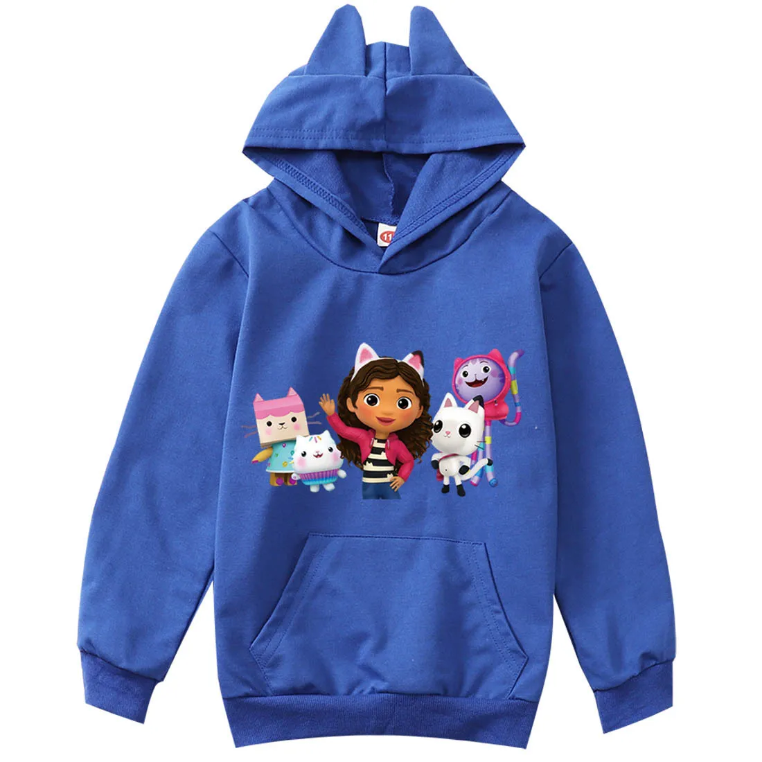 Sweat à capuche de course Gabby House pour enfants, manches longues, pull décontracté, bébés filles, garçons, dessins animés, ensembles de vêtements