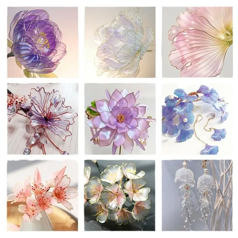 100ml UV DIP Resin Glue For Wire Flowers UV Flower-Making Liquid Resin Curing Crystal UV Glue For DIY Hairpin Jewelry Making