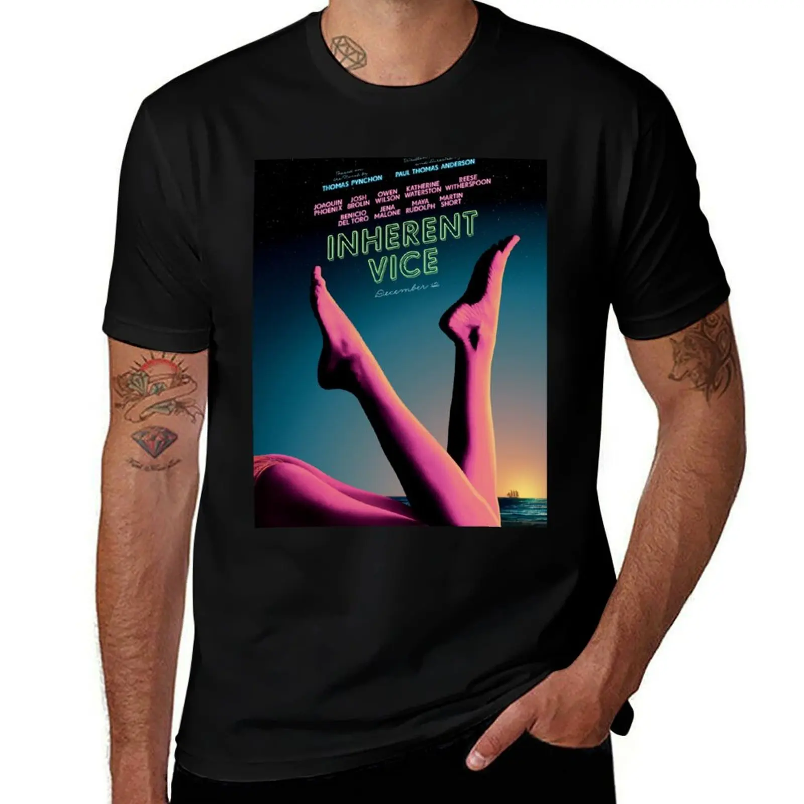 Inherent Vice T-Shirt Fashion Print Casual Short Sleeve