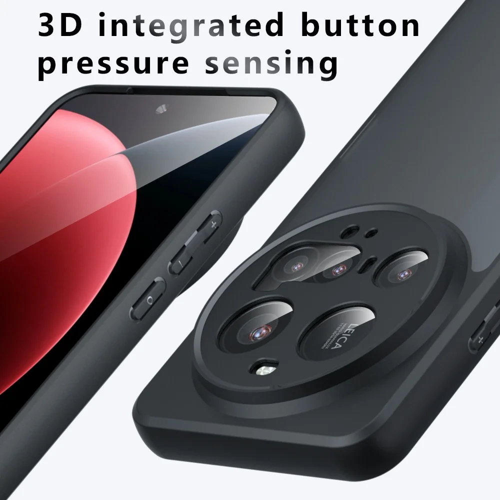 FLYKYLIN Luxus Rüstung Matte Telefon Fall Für Xiaomi 14T 13T Pro 13 14 Ultra 15 Pro Transparent Acryl stoßfest Abdeckung