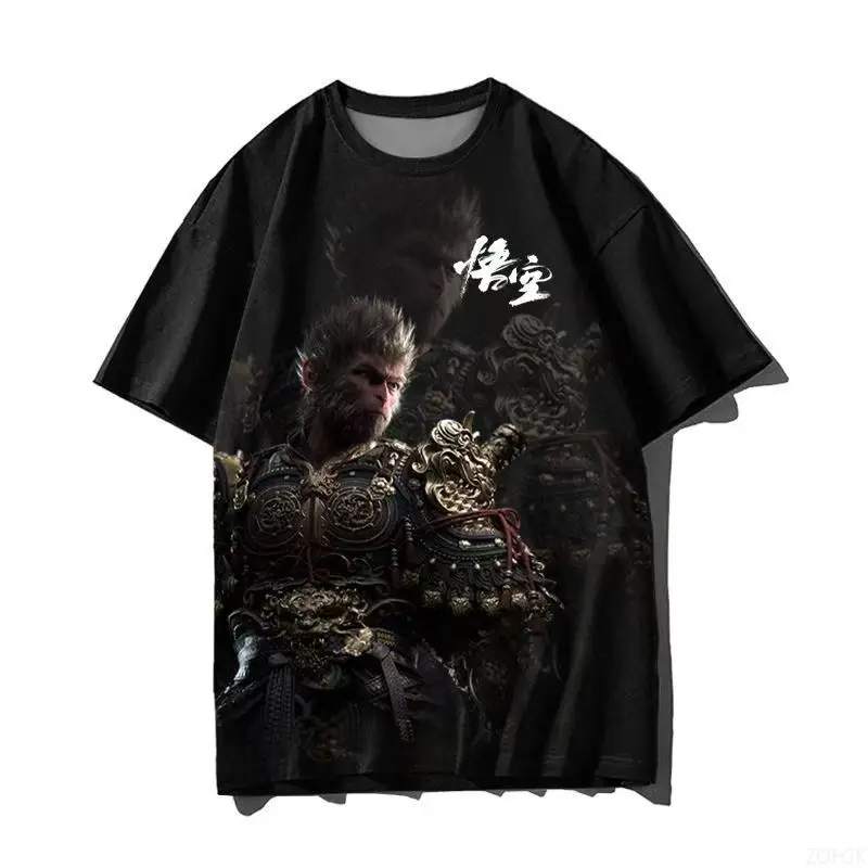 Game Peripheral Short Sleeved T-shirt, Men's and Women's Breathable Loose Short Sleeved Shirt